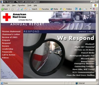 American Red Cross in Greater New York Annual Report 2003