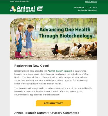 Animal Biotech Summit Email