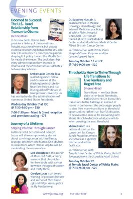 JCC Mid-Westchester Arts & Talks Program