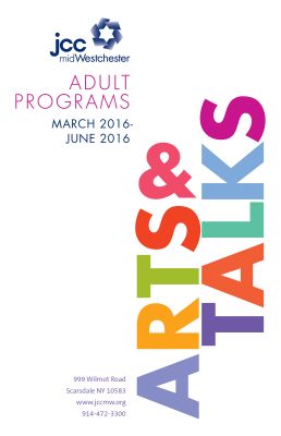 JCC Mid-Westchester Arts & Talks Program