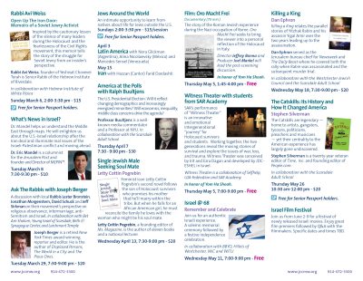JCC Mid-Westchester Arts & Talks Program
