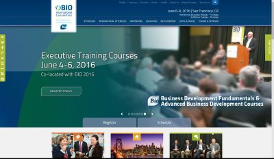 BIO Executive Training website leaderboard slider