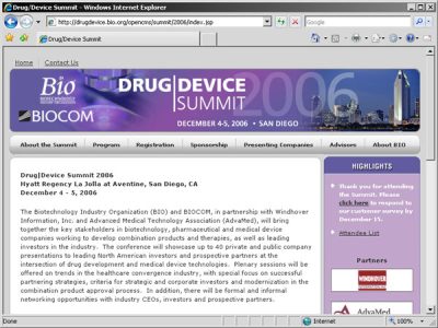 Bio Conference Websites 2007