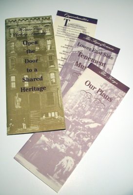 Tenement Museum Print Materials