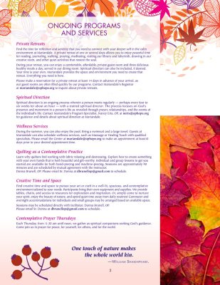 Mariandale Fall-Winter Programs
