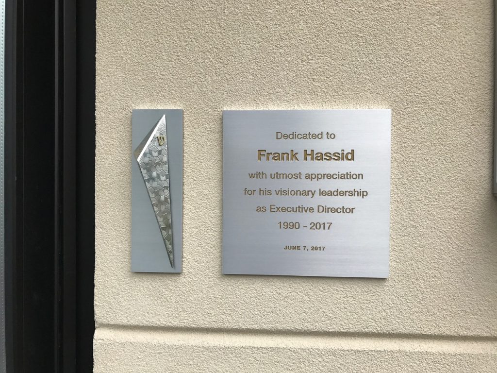 Dedication plaque