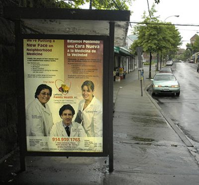 Lefferts Family Center Bus Shelter Ad